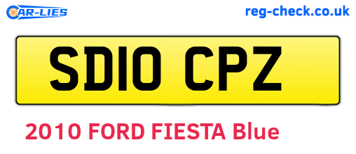 SD10CPZ are the vehicle registration plates.