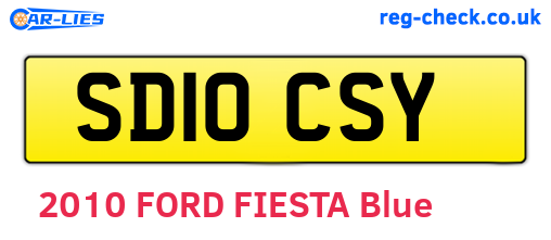 SD10CSY are the vehicle registration plates.