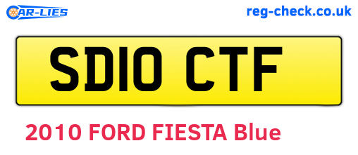 SD10CTF are the vehicle registration plates.