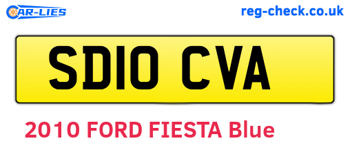 SD10CVA are the vehicle registration plates.