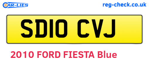 SD10CVJ are the vehicle registration plates.
