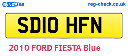 SD10HFN are the vehicle registration plates.