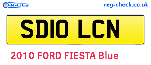 SD10LCN are the vehicle registration plates.