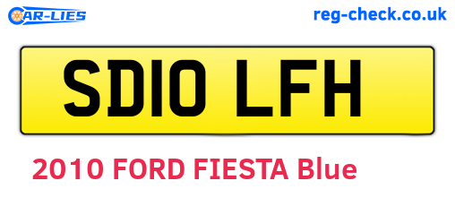 SD10LFH are the vehicle registration plates.