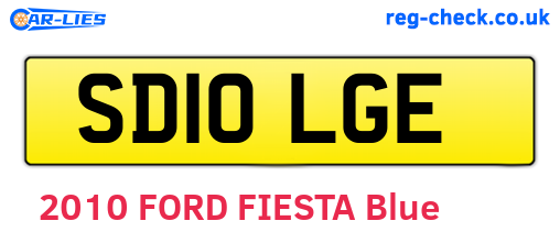 SD10LGE are the vehicle registration plates.