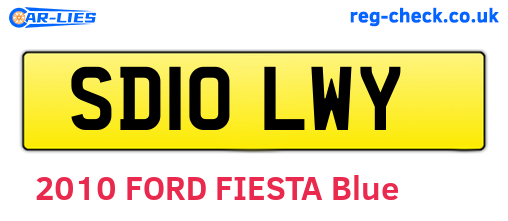 SD10LWY are the vehicle registration plates.