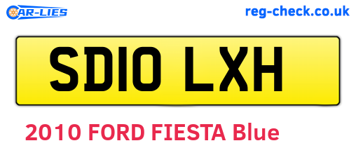 SD10LXH are the vehicle registration plates.