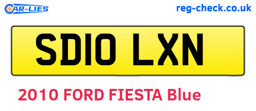 SD10LXN are the vehicle registration plates.