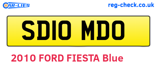 SD10MDO are the vehicle registration plates.