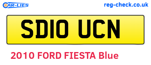 SD10UCN are the vehicle registration plates.