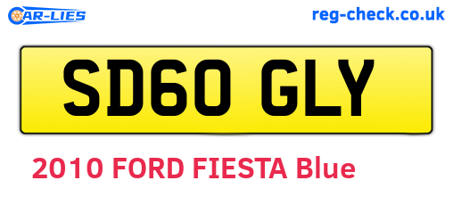 SD60GLY are the vehicle registration plates.