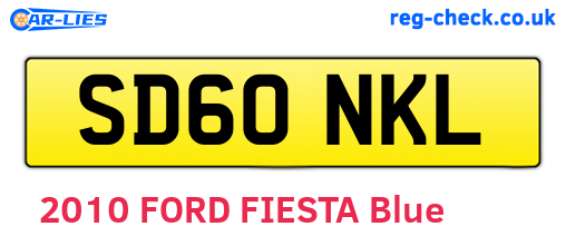 SD60NKL are the vehicle registration plates.