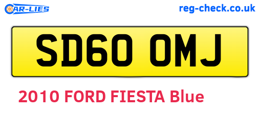 SD60OMJ are the vehicle registration plates.
