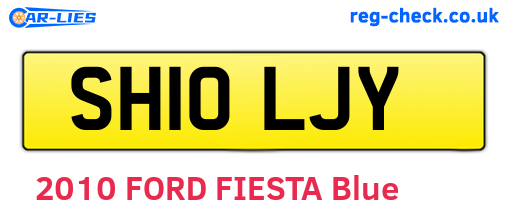 SH10LJY are the vehicle registration plates.