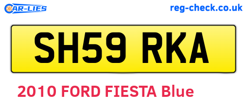 SH59RKA are the vehicle registration plates.