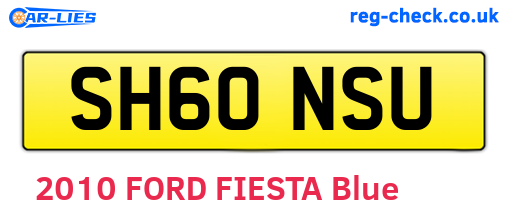 SH60NSU are the vehicle registration plates.