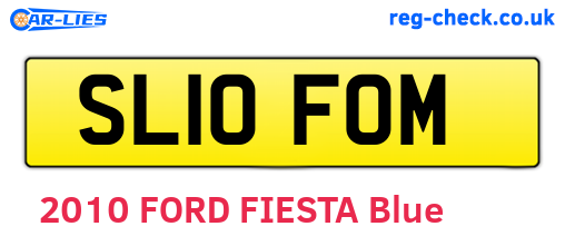 SL10FOM are the vehicle registration plates.