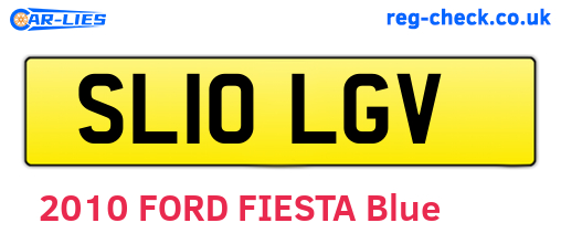 SL10LGV are the vehicle registration plates.