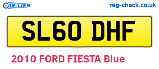 SL60DHF are the vehicle registration plates.
