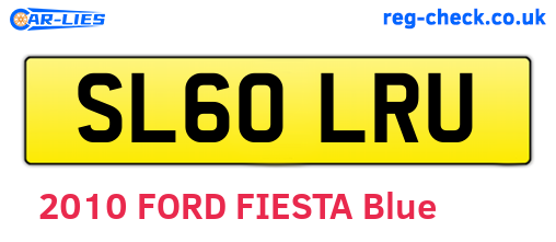SL60LRU are the vehicle registration plates.