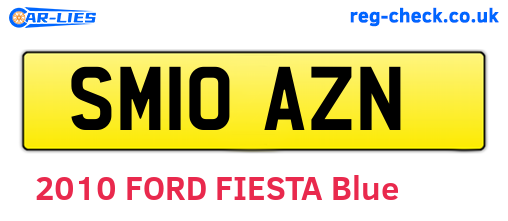 SM10AZN are the vehicle registration plates.