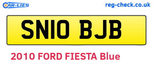 SN10BJB are the vehicle registration plates.