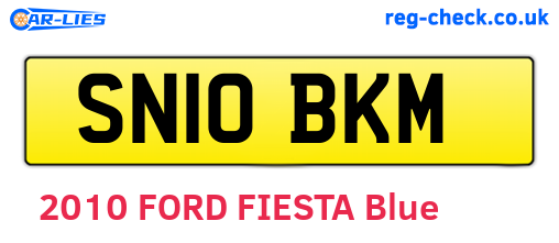 SN10BKM are the vehicle registration plates.