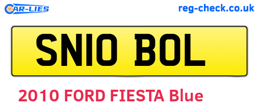 SN10BOL are the vehicle registration plates.