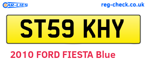 ST59KHY are the vehicle registration plates.