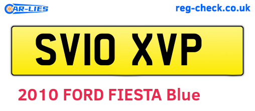 SV10XVP are the vehicle registration plates.