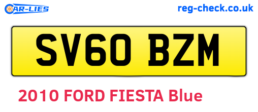 SV60BZM are the vehicle registration plates.