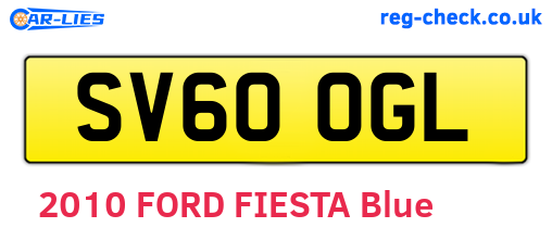 SV60OGL are the vehicle registration plates.