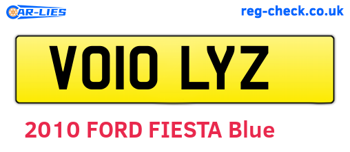 VO10LYZ are the vehicle registration plates.