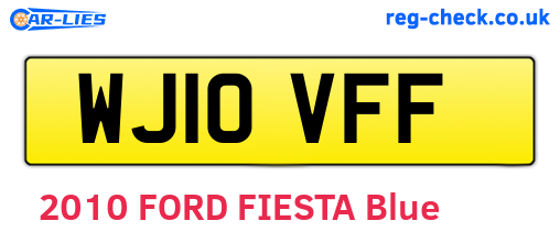WJ10VFF are the vehicle registration plates.