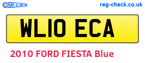 WL10ECA are the vehicle registration plates.