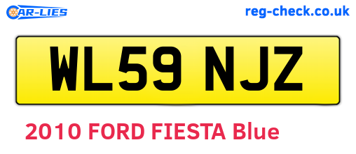 WL59NJZ are the vehicle registration plates.