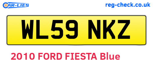WL59NKZ are the vehicle registration plates.