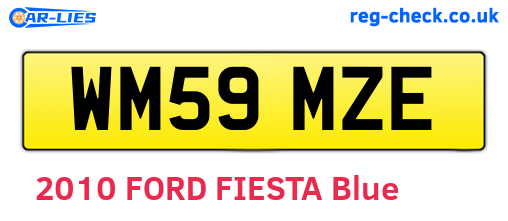WM59MZE are the vehicle registration plates.