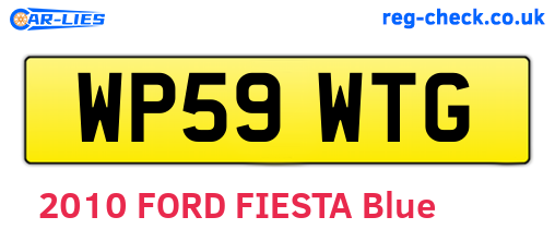 WP59WTG are the vehicle registration plates.