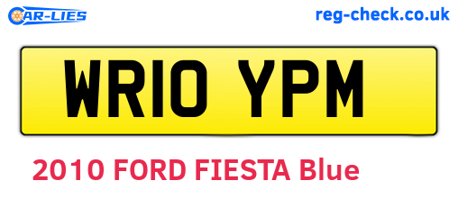WR10YPM are the vehicle registration plates.