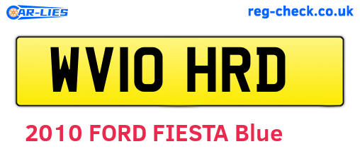 WV10HRD are the vehicle registration plates.