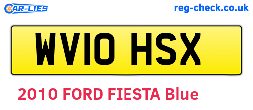 WV10HSX are the vehicle registration plates.