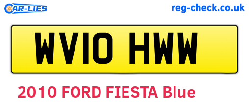 WV10HWW are the vehicle registration plates.