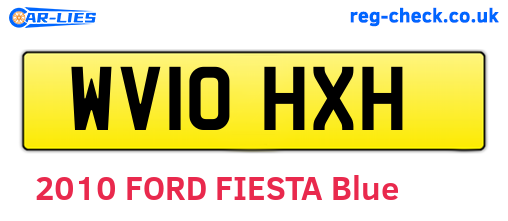 WV10HXH are the vehicle registration plates.