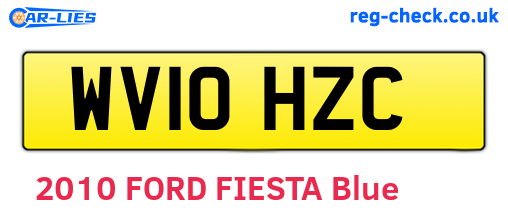 WV10HZC are the vehicle registration plates.