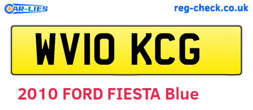 WV10KCG are the vehicle registration plates.