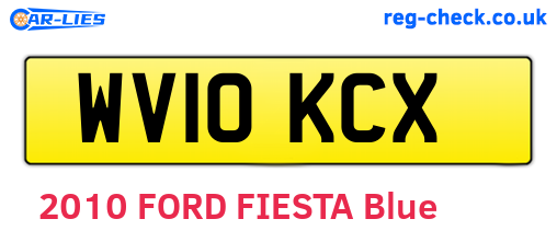 WV10KCX are the vehicle registration plates.