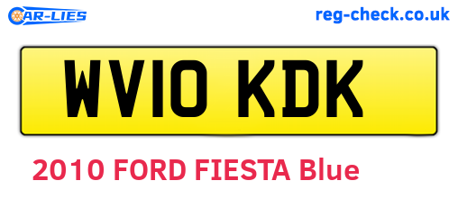 WV10KDK are the vehicle registration plates.