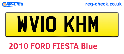 WV10KHM are the vehicle registration plates.