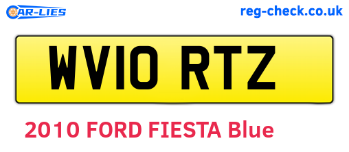 WV10RTZ are the vehicle registration plates.